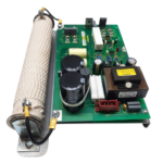 Hypertherm 141042-00C starting board assembly perspective highlighting power capacitors and wiring harness connection