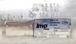 IMO AB E4 038N1 LRJE nameplate showing serial number 495434 and 105 bar test pressure.