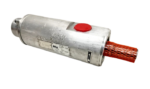 IMO AB E4 038N1 LRJE marine lube oil pump with drive shaft and red port plug.
