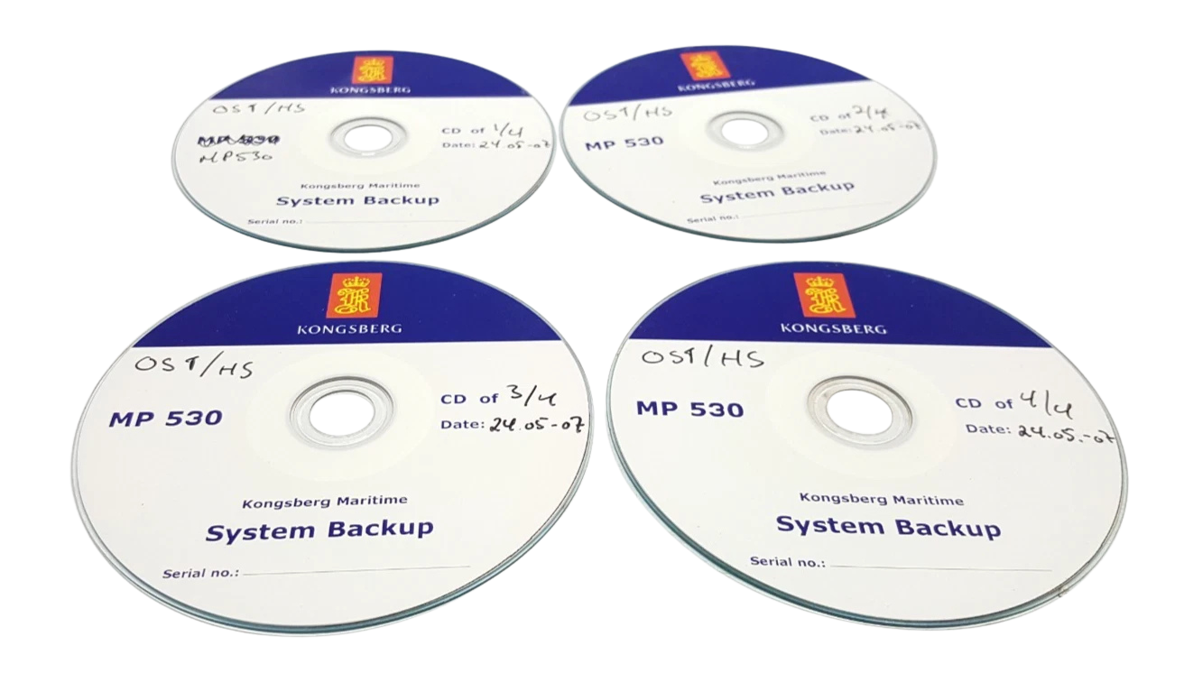 Kongsberg OST-HS MP530 System Backup CD(1) Kongsberg Maritime OST HS MP530 System Backup CD set 1 to 4 for operator station software recovery