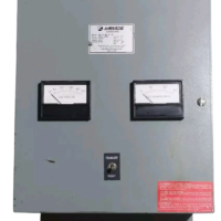 LaMarche ConstaVolt A46-10-32V-A1-16L battery charger front enclosure panel with analog meters and equalizer switch.
