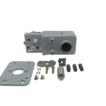 Masoneilan CAMFLEX II Type 4611 positioner main housing unit with full mounting plate kit and installation hardware.