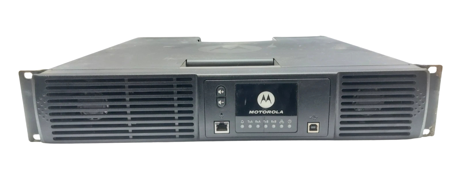 Motorola SLR 8000 T8319A Repeater1 Motorola SLR 8000 T8319A base station digital repeater 2U front view