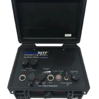 Ocean Reef Alpha Pro X-Divers surface communication unit control panel and rugged carrying case.