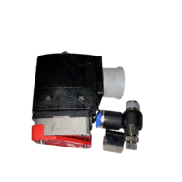 Riken Keiki RK-3SV-M C solenoid valve equipped with quick-connect pneumatic fitting and flow adjustment valve.