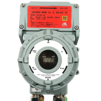 Riken Keiki GD-D58-AC suction type flameproof gas detector head front view with LED indicators
