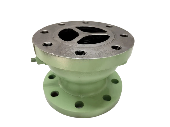 Rolls-Royce Marine F201A Item 214-061 Valve(2) Top angled view of Rolls-Royce Marine F201A Item 214-061 Valve with internal tri-spoke element