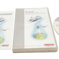 Simrad ES60 fish finding echo sounder software CD, case, and printed manual