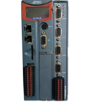 Trio MC664-X P862-00593 motion controller full front view with EtherCAT ports and Flexaxis 8 module