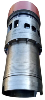 Wichmann AXAG 300mm cylinder liner lower skirt and port section view