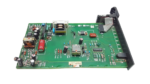 Yokogawa AS E9730GA-03 PLC Controller side profile highlighting onboard capacitors, fuses, and integrated circuits.
