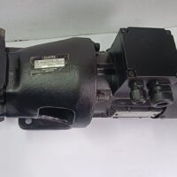 Black Saacke PZHDS 30 ignition oil pump assembly with attached electric motor for marine burner systems.