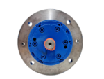 Front flange face and keyed drive shaft view of Allweiler SNBA80 screw pump