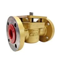 Quarter angle of bronze Amot 2GEFCBA012-CBL control valve body with mounting pad