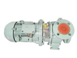Azcue MN 40-125 industrial water pump motor and nameplate detail