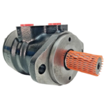 Danfoss OMR 50 hydraulic motor 151-0410 with 2-bolt SAE-A flange and mesh-sleeved shaft