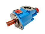 Eaton Vickers 3520VQ-25A-8-1BB-20 hydraulic double vane pump showing keyed shaft and SAE ports