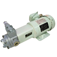 Nidec FELQ-8T induction motor paired with Fuji Techno internal gear pump.