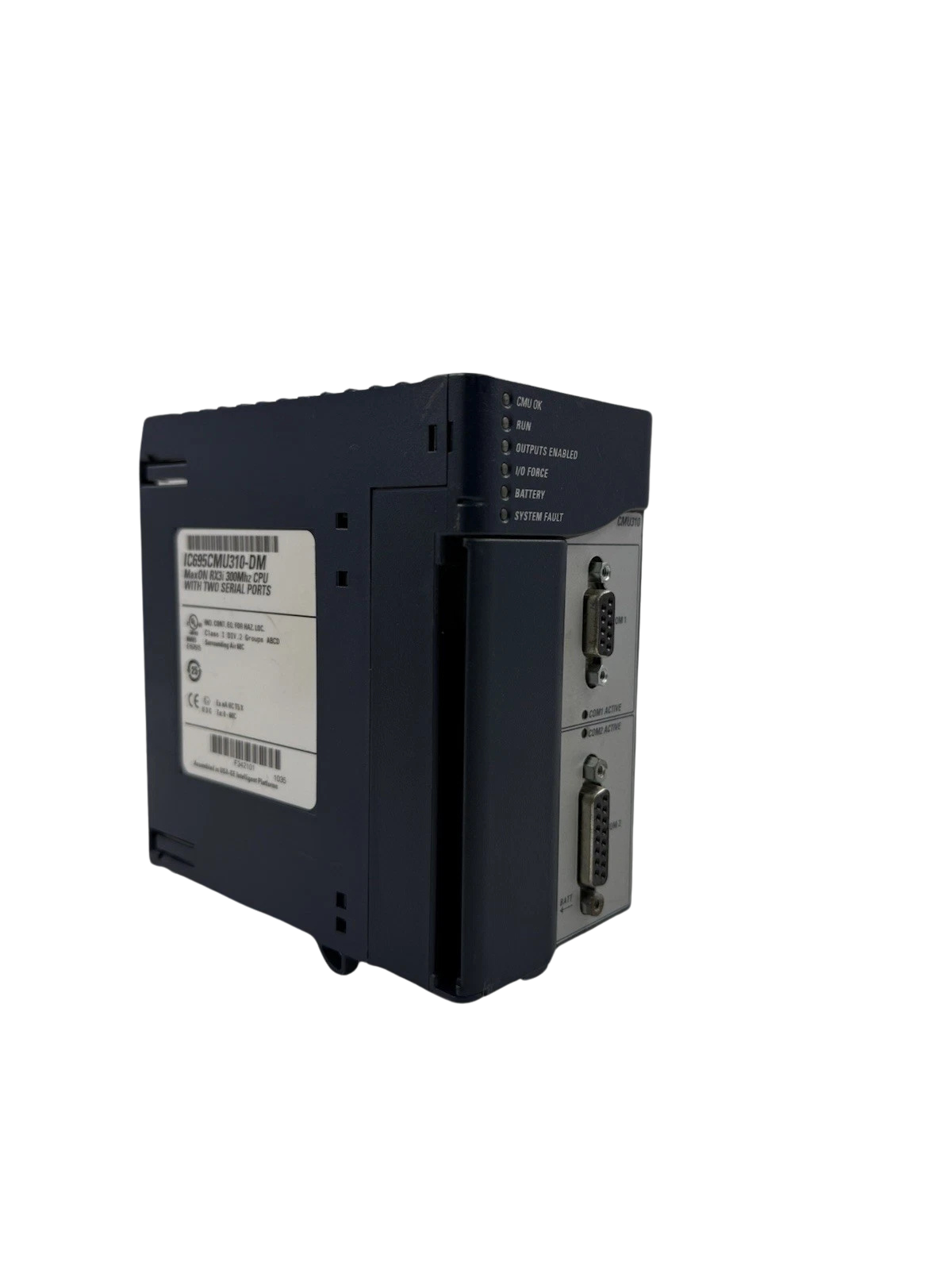 GE Fanuc IC695CMU310-DM1 GE Fanuc IC695CMU310-DM PACSystems RX3i serial communications CPU module front perspective