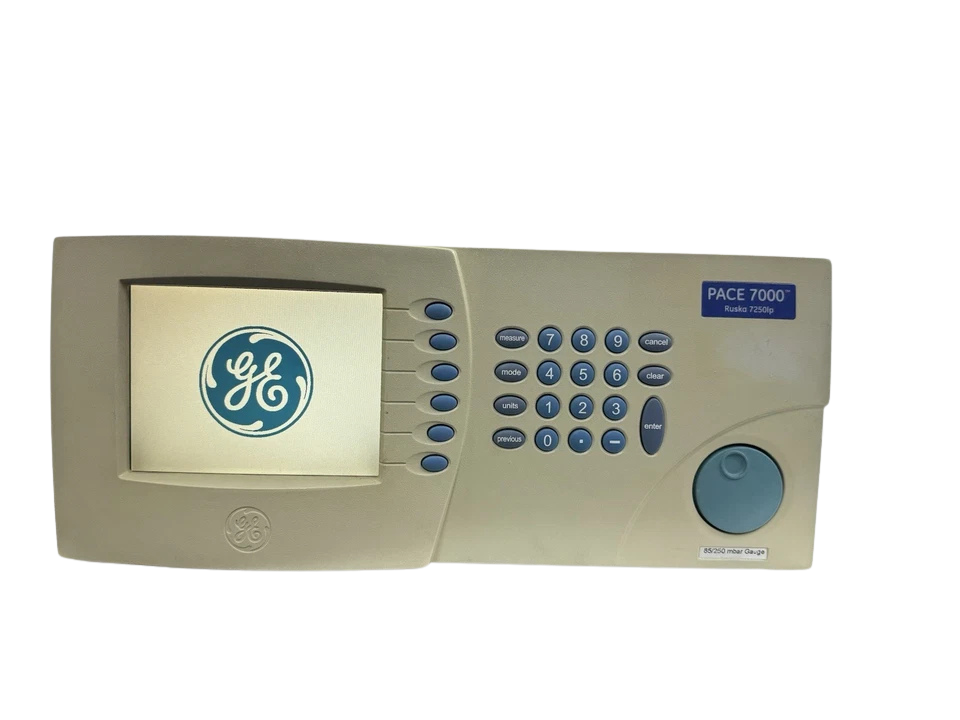 GE Ruska 7250LP Low Pressure Controller1 GE Ruska 7250LP PACE 7000 low pressure controller powering on with GE splash screen