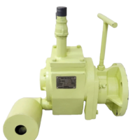 Hengshun Machinery 3.5 VP 75 air motor side view with silencer and mounting flange