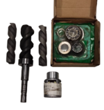 Complete set of IMO ACG 045N7 NTBP screw pump spare parts including power rotor, idlers, seals, and bearing box.