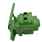 High-angle perspective of Japan Air Motor JAM-8PE-1200SR industrial air motor body and top control handle.