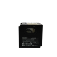 Landis & Gyr LAL2.25 burner controller front view showing label and rating plate