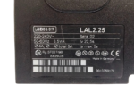 Close-up of Landis & Gyr LAL2.25 serie 02 electrical rating and specification label