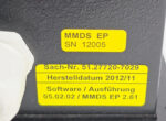 Specification label of MAN MMDS-EP display panel part number 51.27720-7029