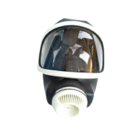 MSA D2055790 3S Basis Plus full face mask front view showing PMMA visor and speech diaphragm