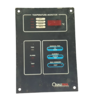 Qualitrol 118P-120-K-0-2 temperature monitor front panel with LED display and control buttons