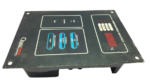 Qualitrol 118P dry transformer temperature monitor faceplate with status indicators