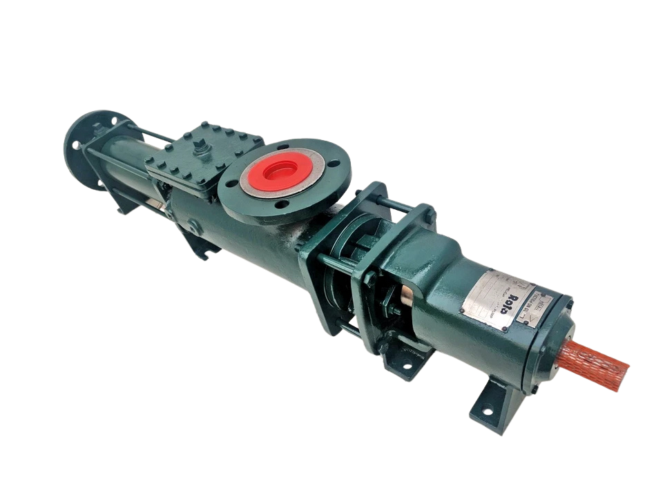 ROTO Pump RMEA-561B91 ROTO Pump RMEA-561B9 0D 1D progressive cavity single screw pump showing bare drive shaft and suction housing