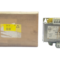 RS PRO 504-139 isolating transformer ST53334 200VA shown with original packaging box