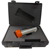 Remote Ocean Systems Navigator TI camera with orange cap in open carrying case with foam insert.