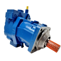 Bosch Rexroth A7VO28DR Series 63 bent-axis variable pump with 4-bolt ISO mounting flange.