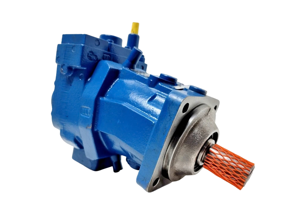 Rexroth A7VO28DR-63L-NPB011 Bosch Rexroth A7VO28DR Series 63 bent-axis variable pump with 4-bolt ISO mounting flange.