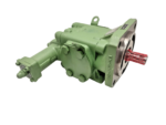 Rickmeier R45/80 gear pump with mounting flange and drive shaft mesh cover