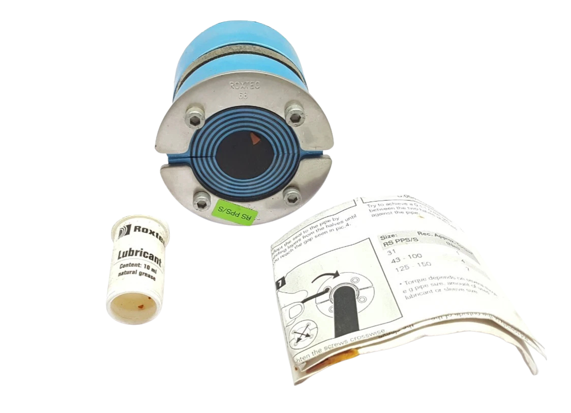 Roxtec RS PPS-S 68 AISI 316 Roxtec RS PPS/S 68 AISI 316 pipe seal kit with lubricant and installation guide