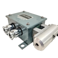 Shimadzu FA-4A-M2 marine oil flow alarm switch assembly with dual conduit glands
