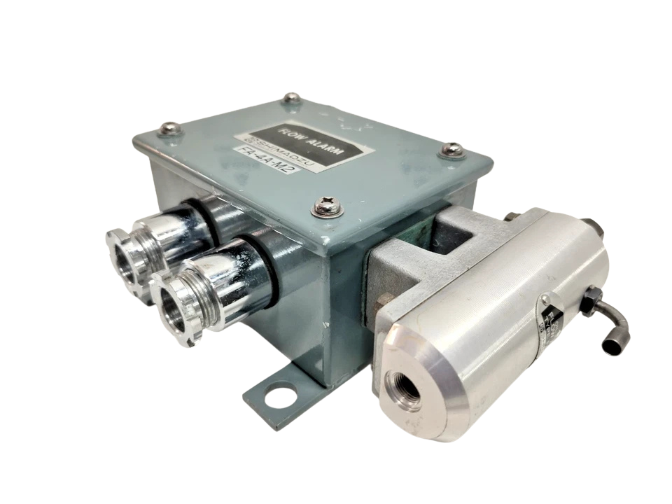 Shimadzu FA-4A-M2 Flow Alarm1 Shimadzu FA-4A-M2 marine oil flow alarm switch assembly with dual conduit glands