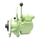 Shin Myung SM-7 P-400 radial piston air motor showing mounting flange and valve body