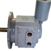 Shin Myung Tech industrial air motor model SMF 25P-1800S close-up of air connection ports