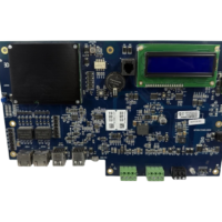 Software House iSTAR Ultra GCM board D0312-7101-01 with LCD display and dual RJ45 ports