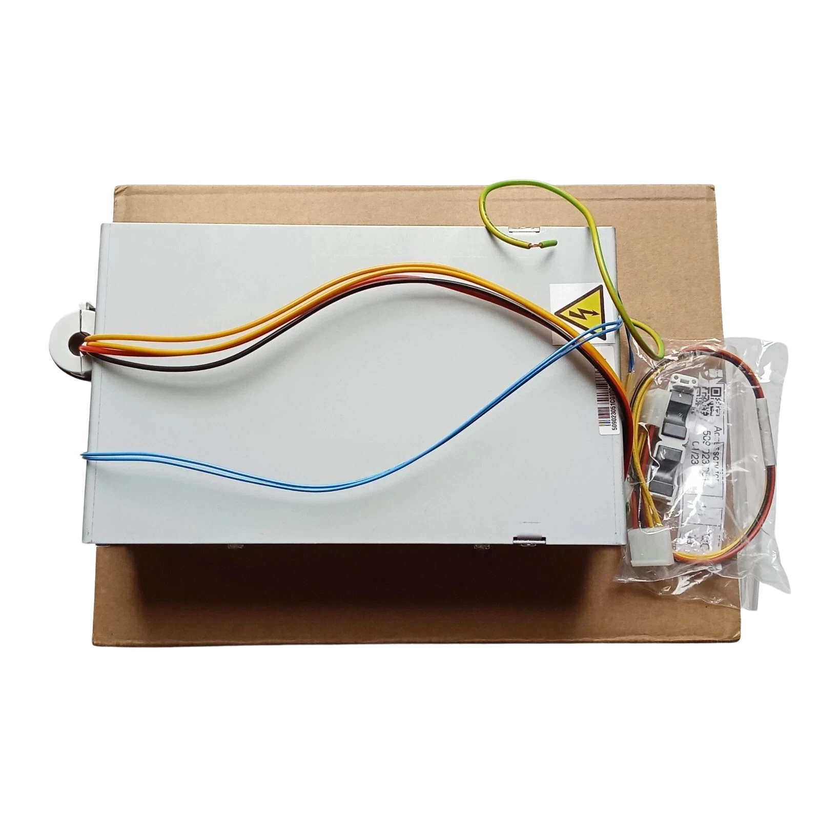 Tyco PS-136 Power Supply Module1 Tyco PS-136 power supply module 509.023.051 with wiring harness and accessories on packaging box