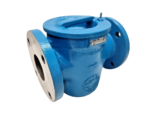 Viking F-1030-FSST simplex strainer showing quick-opening Lid-Ease cover and ANSI flange