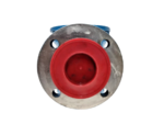 Front-facing flange view of Viking F-1030-FSST 3-inch strainer with protective seal plug