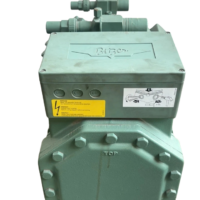 Bitzer 4DES-5Y-40S compressor side profile showing cylinder head and terminal box