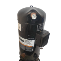 Copeland scroll compressor ZP103KCE-TFD-950 showing terminal box, suction stub, and factory nameplate